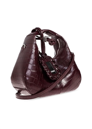 Hobo mini croco pelinova bag Burgundy B2070018 Ganni 